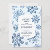 Elegante Sneeuwvlok Kerstfeest Kaart (Voorkant)