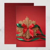 Elegante Sneeuwvlok Kerstkaart (Voorkant / Achterkant)