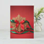 Elegante Sneeuwvlok Kerstkaart (Staand voorkant)