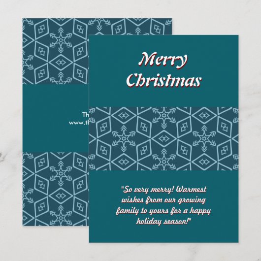 Elegante sneeuwvlok Kerstmis (Voorkant / Achterkant)