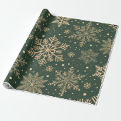 Elegante Sneeuwvlok Kerstmis Cadeaupapier (Uitgerold)