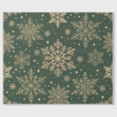 Elegante Sneeuwvlok Kerstmis Cadeaupapier (Vlak)
