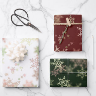 Elegante sneeuwvlok   Kerstvakantie Inpakpapier Vel