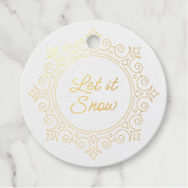 Elegante sneeuwvlok | Laat het sneeuwen Bedankjes Labels