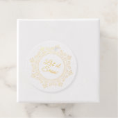 Elegante  sneeuwvlok | Laat het sneeuwen Bedankjes Labels (Met doos)