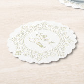 Elegante  sneeuwvlok | Laat het sneeuwen Kartonnen Onderzetters (Gekanteld)