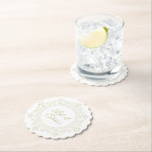 Elegante  sneeuwvlok | Laat het sneeuwen Kartonnen Onderzetters (Insitu)