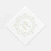 Elegante  sneeuwvlok | Laat het sneeuwen Servet (Hoek)