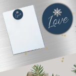 Elegante sneeuwvlok liefde magneet<br><div class="desc">Omarm het vakantieseizoen met een vleugje romance met behulp van deze Elegante Snowflake Love Magnet. Deze ronde magneet is gemaakt van elegantie en heeft een geborstelde zilveren sneeuwvlok bovenkant, vergezeld door het woord "Love" in zacht script lettertype. Laat liefde en vreugde resoneren in je omgeving als je je koelkast, kantoor-ruimte...</div>