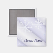 Elegante Sneeuwvlok Plaatshouder Magneet (Voorkant / Achterkant)