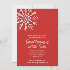 Elegante sneeuwvlok rode vakantie grote opening kaart