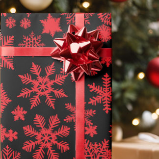 Elegante Sneeuwvlok Silhouet Aanpasbare Cadeauverp Cadeaupapier