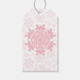 Elegante Sneeuwvlok (Suiker Blos - Wit) Cadeaulabel