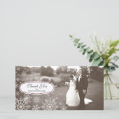 Elegante Sneeuwvlok Trouw Dankjewel Bedankkaart (Staand voorkant)