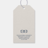 Elegante sneeuwvlok vakantie  boodschap cadeaulabel (Achterkant)