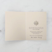 Elegante sneeuwvlok vakantie groet Kaart (Binnen)