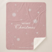 Elegante sneeuwvlok | Vrolijk kerstfeest | Custom Sherpa Deken (Voorkant)