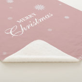 Elegante sneeuwvlok | Vrolijk kerstfeest | Custom Sherpa Deken (3/4)