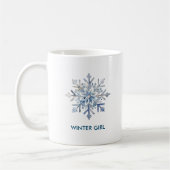 Elegante sneeuwvlok Waterverf Koffiemok (Links)