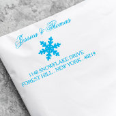 Elegante sneeuwvlok winter bruiloft  zelfinktende stempel