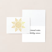 Elegante sneeuwvlok winter groet goud folie kaarten (Display)