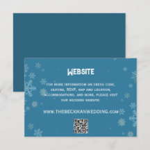 Elegante Sneeuwvlok Winterblauw | Trouwwebsite