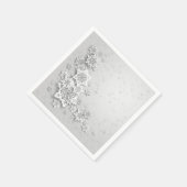 Elegante sneeuwvlokken bruiloft servetten (Hoek)