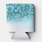 Elegante sneeuwvlokken gepersonaliseerd | KOELBOX Blikjeskoeler (Achterkant)