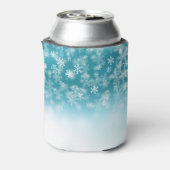 Elegante sneeuwvlokken gepersonaliseerd | KOELBOX Blikjeskoeler (Blikje Achterkant)