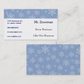 Elegante sneeuwvlokken IJs Winter Weer Visitekaartje (Voorkant / Achterkant)