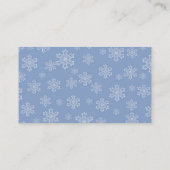 Elegante sneeuwvlokken IJs Winter Weer Visitekaartje (Achterkant)