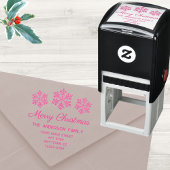 Elegante sneeuwvlokken Kerst Chic Retour Adres Zelfinktende Stempel