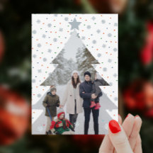 Elegante sneeuwvlokken kerstboom foto