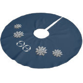 Elegante sneeuwvlokken met Custom Business Logo Na Kerstboom Rok (Gekanteld)