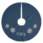 Elegante sneeuwvlokken met Custom Business Logo Na Kerstboom Rok (Voorkant)