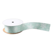 Elegante sneeuwvlokken Mint Green Christmas Satijnen Lint (Spoel)