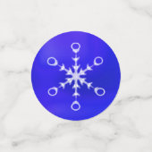 Elegante sneeuwvlokken op koningsblauwe Confetti (Kleine voorkant)