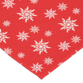 Elegante sneeuwvlokken op rood korte tafelloper (Hoek)