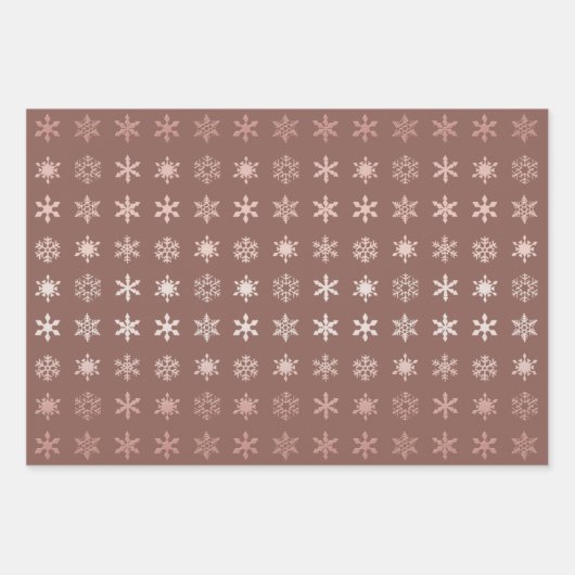 Elegante sneeuwvlokken patterned inpakpapier vel (Voorkant 2)