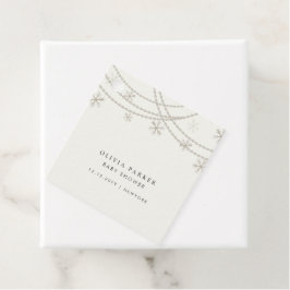 Elegante sneeuwvlokken Winter Baby shower Bedankjes Labels