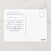 Elegante sneeuwvlokken Winter bruiloft Dank u Briefkaart (Achterkant)