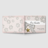 Elegante sneeuwvlokken Winter bruiloft gastenboek (Volledig)