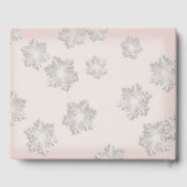 Elegante sneeuwvlokken Winter bruiloft gastenboek (Achterkant)