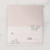 Elegante Sneeuwvlokken Winter Bruiloft Plaats Kaar Plaatskaartje (Buitenkant ongevouwen)