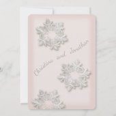 Elegante sneeuwvlokken Winter bruiloft uitnodiging (Achterkant)