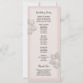 Elegante Sneeuwvlokken Winter Bruiloftsprogramma Kaart (Achterkant)