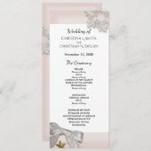 Elegante Sneeuwvlokken Winter Bruiloftsprogramma Kaart (Voorkant / Achterkant)