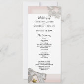 Elegante Sneeuwvlokken Winter Bruiloftsprogramma Kaart (Voorkant)