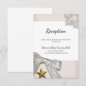 Elegante Sneeuwvlokken Winter Bruiloftsreceptiekaa Kaart (Voorkant / Achterkant)