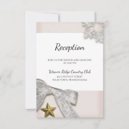 Elegante Sneeuwvlokken Winter Bruiloftsreceptiekaa Kaart